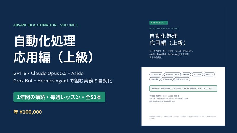 自動化処理 応用編（上級）1年間の購読 表紙
